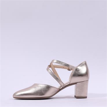 Gabor Gisele Block Heel Strappy Heel - Gold