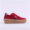 Gabor Steam Platform Gumsole Trainer - Wine Suede