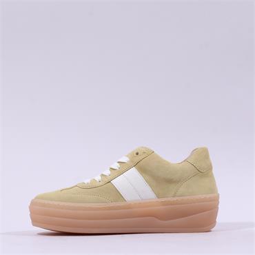 Gabor Steam Platform Gumsole Trainer - Soft Yellow