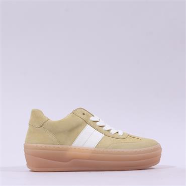 Gabor Steam Platform Gumsole Trainer - Soft Yellow