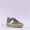 Gabor Steam Platform Gumsole Trainer - Green Suede