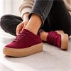 Gabor Story Platform Gumsole Trainer - Berry Suede