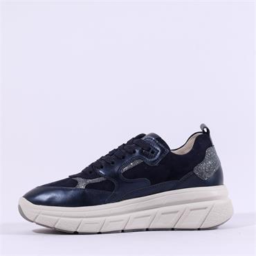 Gabor Roller Chunky Sport Trainer - Navy Metallic