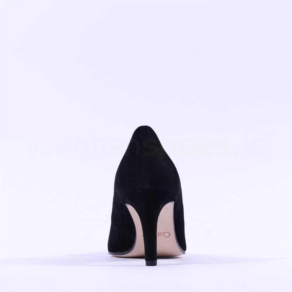 Gabor Dane Classic Pointed Toe High Heel Black Suede Vaughan Shoes