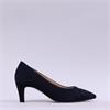 Gabor Daze Mid Heel Pointed Court Shoe - Dark Navy Suede