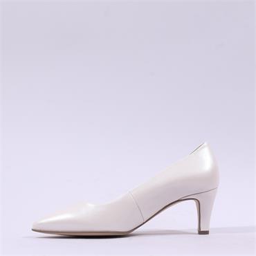 Gabor Daze Mid Heel Pointed Court Shoe - Pearl White