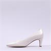 Gabor Daze Mid Heel Pointed Court Shoe - Pearl White