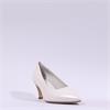 Gabor Daze Mid Heel Pointed Court Shoe - Pearl White