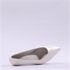 Gabor Daze Mid Heel Pointed Court Shoe - Pearl White