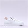 Gabor Kara Side Zip Laced Trainer - White Combi Leather
