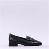 Gabor Great Low Block Heel Loafer - Black Leather