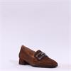 Gabor Gift Block Heel Jewel Loafer - Cognac Suede