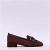 Gabor Gift Block Heel Jewel Loafer - Cognac Suede