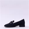 Gabor Gift Block Heel Jewel Loafer - Dark Navy Suede