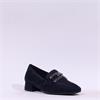 Gabor Gift Block Heel Jewel Loafer - Dark Navy Suede