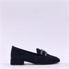 Gabor Gift Block Heel Jewel Loafer - Dark Navy Suede
