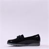 Gabor Bea Low Wedge Link Loafer - Black Patent