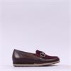 Gabor Banner Low Wedge Link Loafer - Mulberry Leather