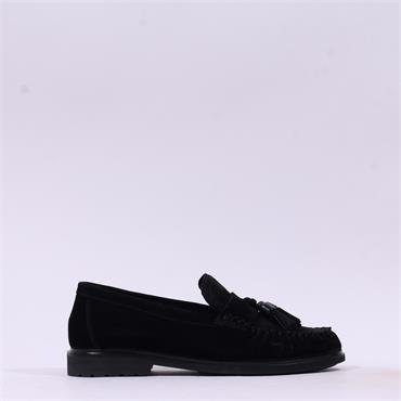 Gabor Hamble Tassel Penny Loafer - Black Suede