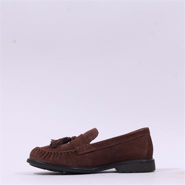 Gabor Hamble Tassel Penny Loafer - Mocha Suede