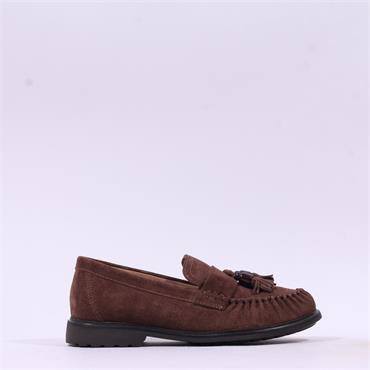 Gabor Hamble Tassel Penny Loafer - Mocha Suede
