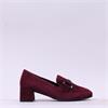 Gabor Norma Block Heel Link Loafer - Mulberry Suede