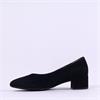 Gabor Dixie Low Heel Court Shoe - Black Suede