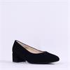 Gabor Dixie Low Heel Court Shoe - Black Suede