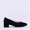 Gabor Dixie Low Heel Court Shoe - Black Suede