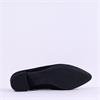 Gabor Dayana Block Heel Plate Loafer - Black Suede