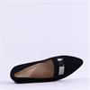 Gabor Dayana Block Heel Plate Loafer - Black Suede
