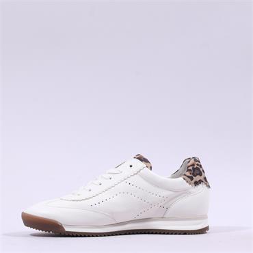 Gabor Novice Retro Laced Trainer - White Leopard