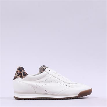 Gabor Novice Retro Laced Trainer - White Leopard