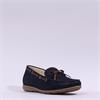 Gabor Evie Slip On Bow Tie Loafer - Navy Suede