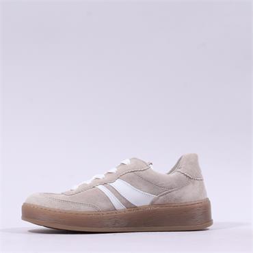 Gabor Dahma Gumsole Platform Trainer - Beige White