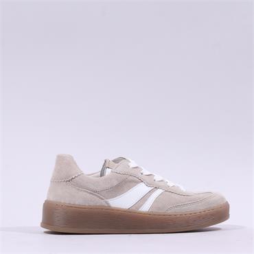 Gabor Dahma Gumsole Platform Trainer - Beige White