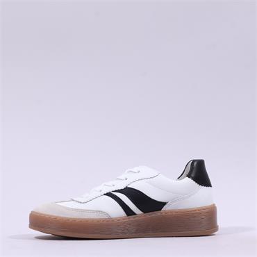 Gabor Dahma Gumsole Platform Trainer - White Black