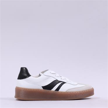 Gabor Dahma Gumsole Platform Trainer - White Black