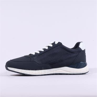 S.Oliver Men Sidezip Lace Casual Trainer - Navy