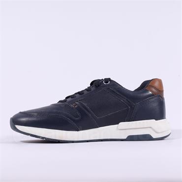 S.Oliver Men Martin Lace Leather Trainer - Navy