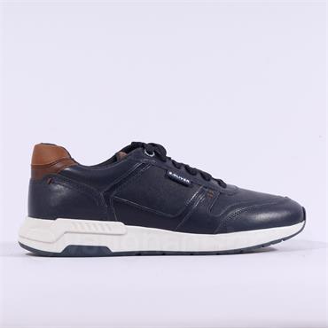 S.Oliver Men Martin Lace Leather Trainer - Navy