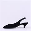 Gabor Editor Slingback Court Shoe - Black Suede