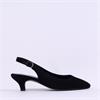 Gabor Editor Slingback Court Shoe - Black Suede