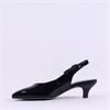 Gabor Editor Slingback Court Shoe - Black Patent