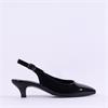 Gabor Editor Slingback Court Shoe - Black Patent