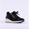 Gabor Louisina Wedge Sidezip Trainer - Black Patent Combi