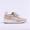 Gabor Louisina Wedge Sidezip Trainer - Beige Metallic