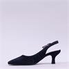 Gabor Lindy Kitten Heel Slingback - Navy Suede