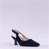 Gabor Lindy Kitten Heel Slingback - Navy Suede