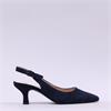 Gabor Lindy Kitten Heel Slingback - Navy Suede